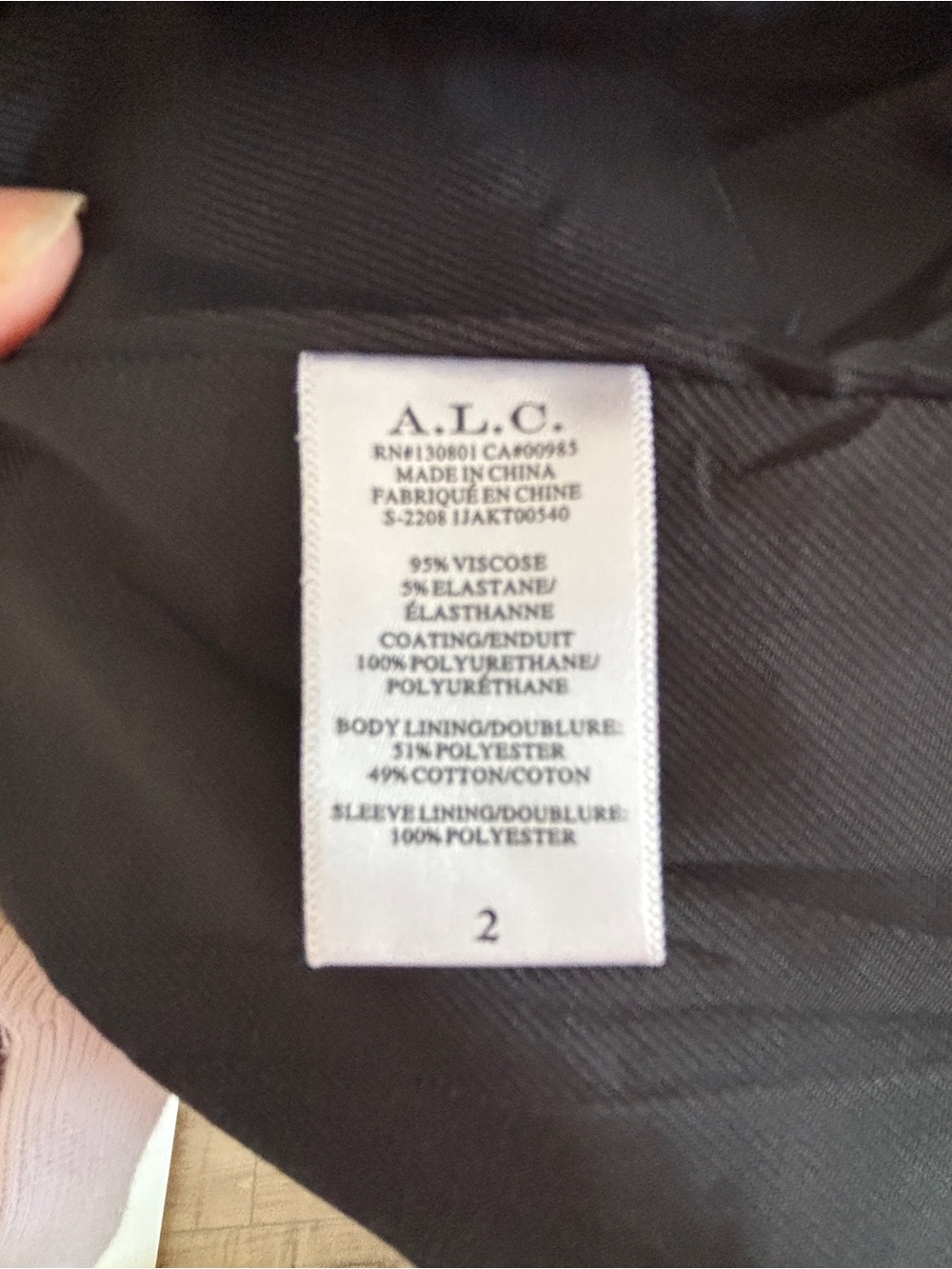 A.L.C. Amelia Jacket Caffe Faux Leather Blazer Size 2 - Picture 10 of 12